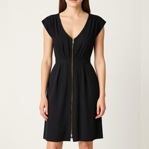 H&M Black Sleveless Dress with front Zipper